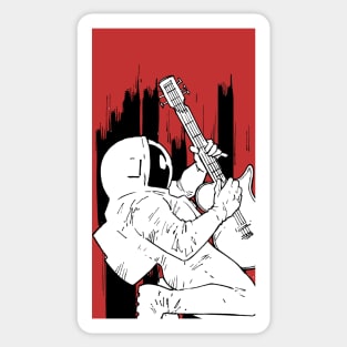 Astronaut Guitarist Sticker